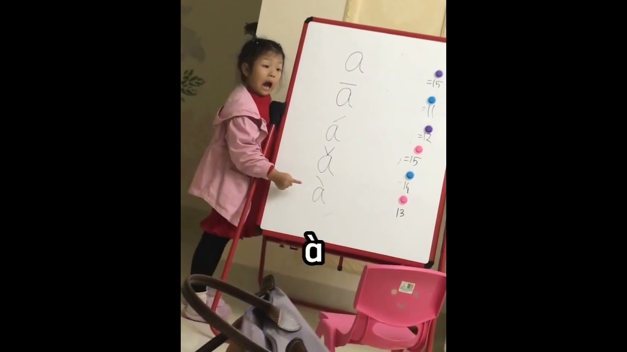 Young girl demonstrates pronunciation skills in China