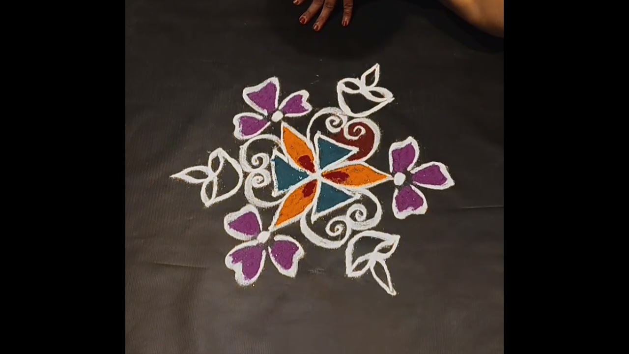 easy rangoli for diwali with 3*2 intor dots @RangolibyRCS #rangoli #muggulu #easyrangoli