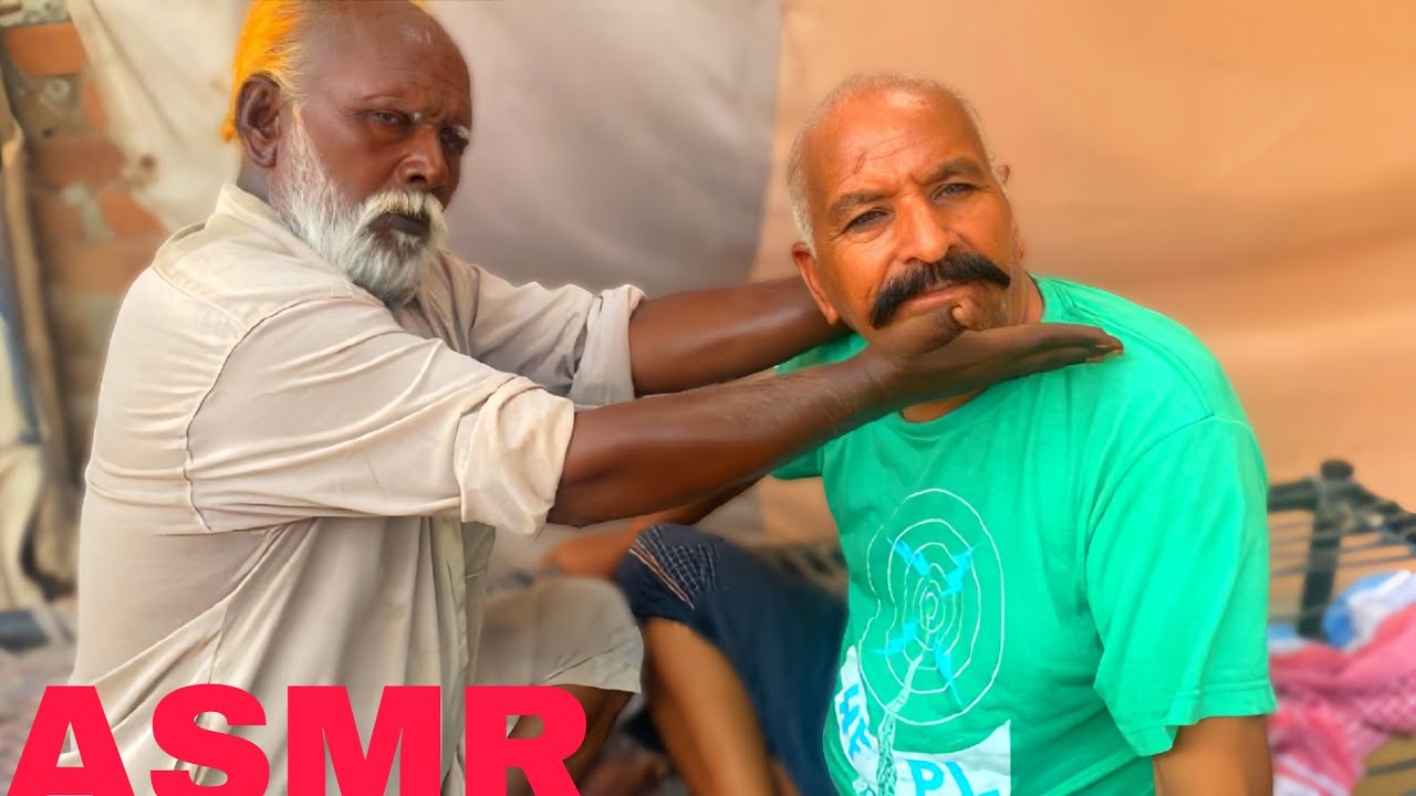 SLEEP Asmr Massage by Baba kalo _ Asmr Head Massage for Asmr Sleep Relief by Pakistani Barber#asmr 