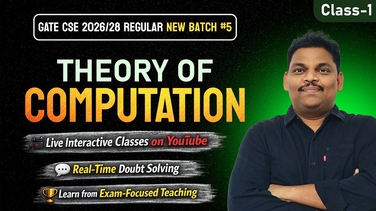 TOC Complete Course for GATE 2026 | Class-1 | Theory of Computation Basics