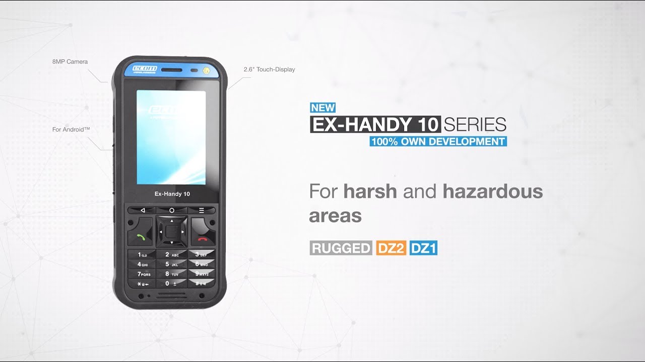 ecom Ex-Handy 10 Feature Phone for DZ1 & DZ2 | ATEX IECEx CSA certified