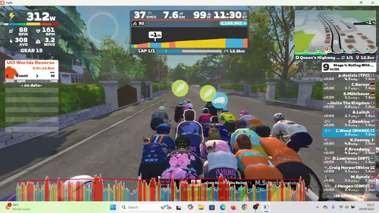 Zwift Race   Stage 4 Rolling with ENVE Queens Highway C