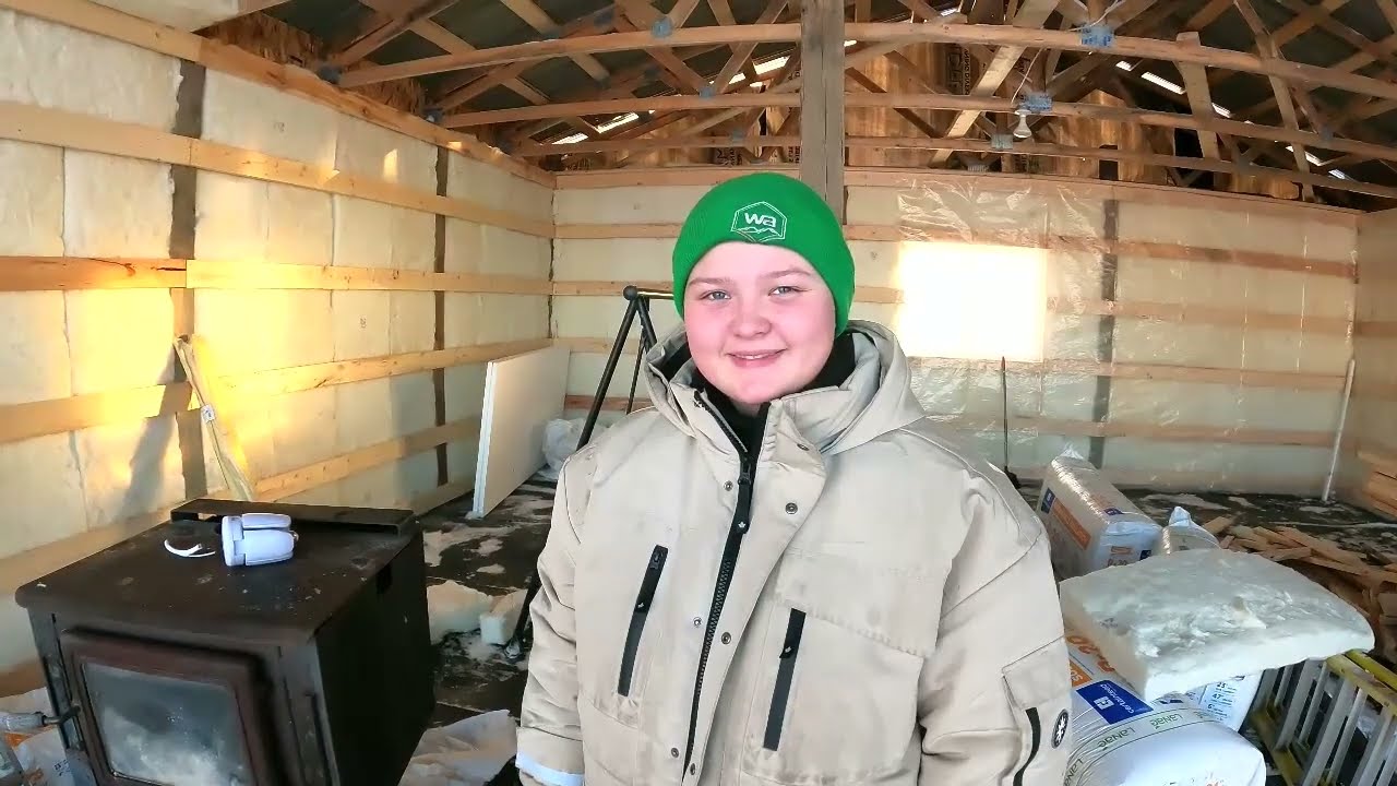 Сарай, утепляем ,январь 6