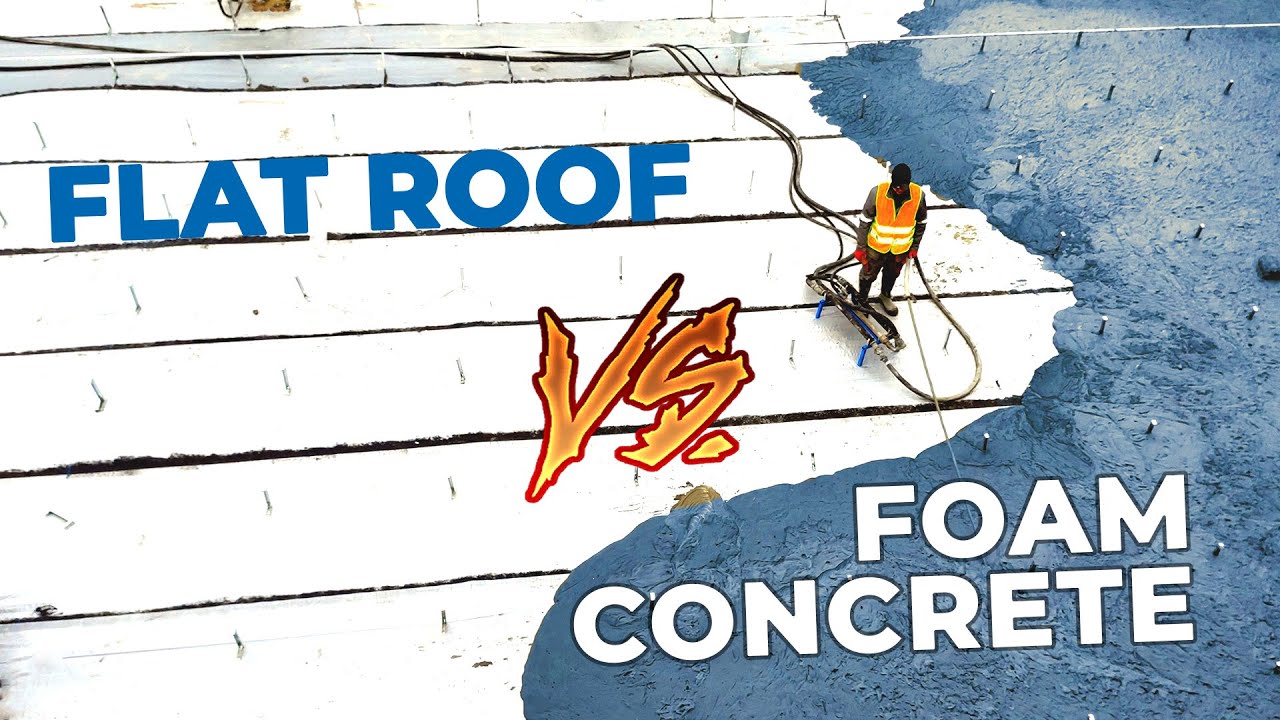 FOAM CONCRETE MACHINE 2024. Example of roof insulating and leveling
