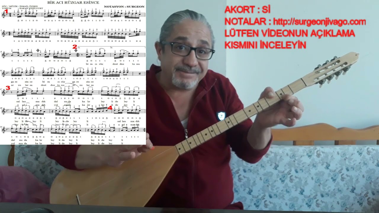 SOLFEJ BİR ACI RÜZGAR ESİNCE ( LEYLİ DE LEYLİ ) KISA SAP BAĞLAMA EKLEYEN SURGEON