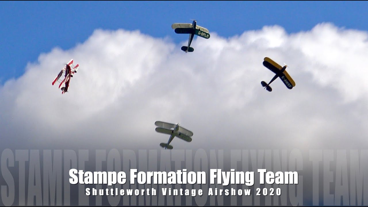 Stampe Formation Flying Team - Shuttleworth Vintage Airshow 2020