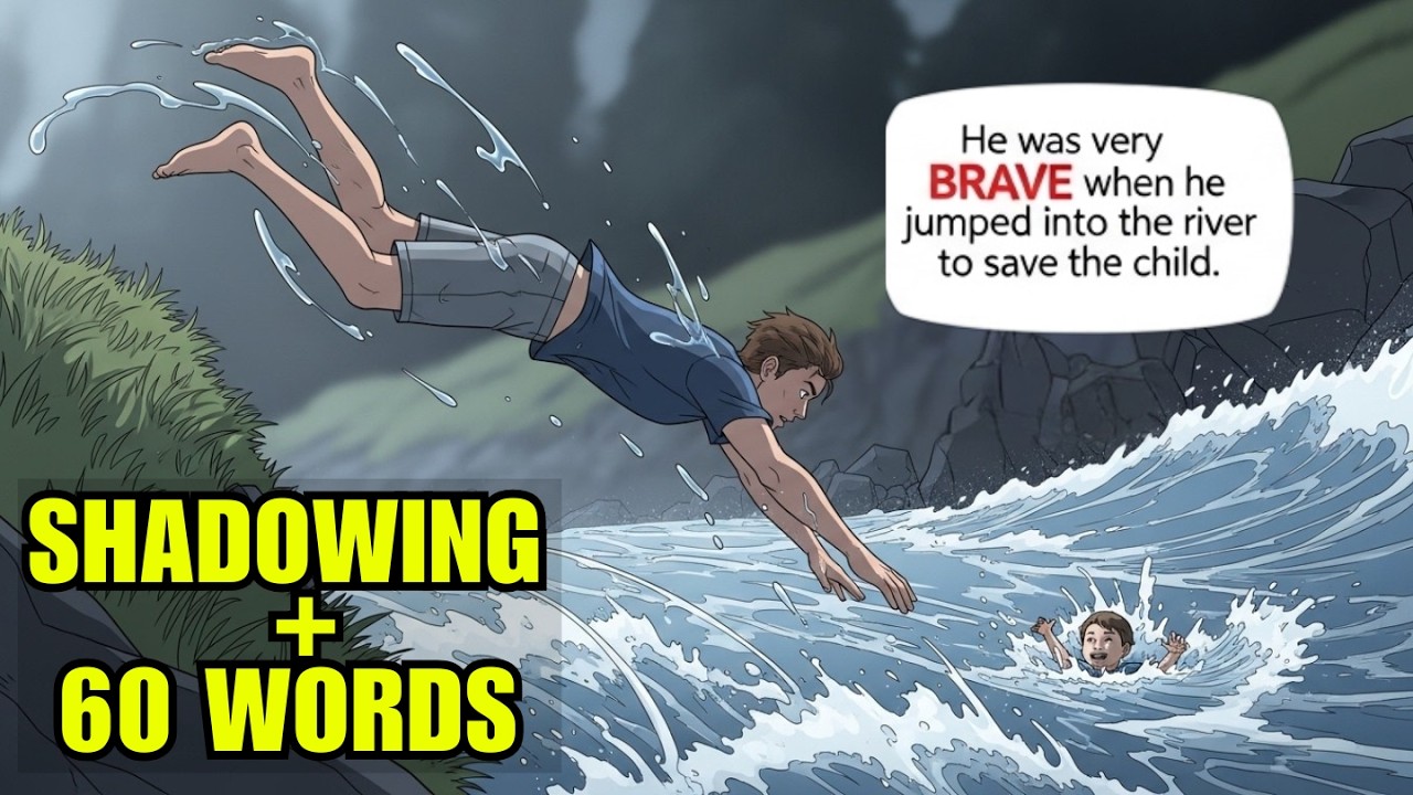 English Shadowing Practice | Do Shadowing With 60 WORDS | Learn 60 words and do shadowing with them