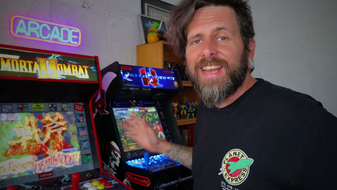 arcade1up killer instinct mods! szabo's arcade marquee and bezel, swivel stool, and logos!