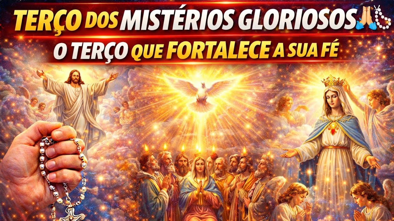 TERÇO DOS MISTÉRIOS GLORIOSOS 🙏📿 | REZE AGORA E FORTALEÇA SUA FÉ