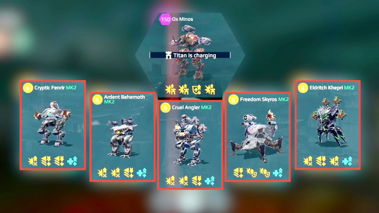 War Robots: Skyros, Behemoth,Fenrir, Khepri, Angler | WR Gameplay