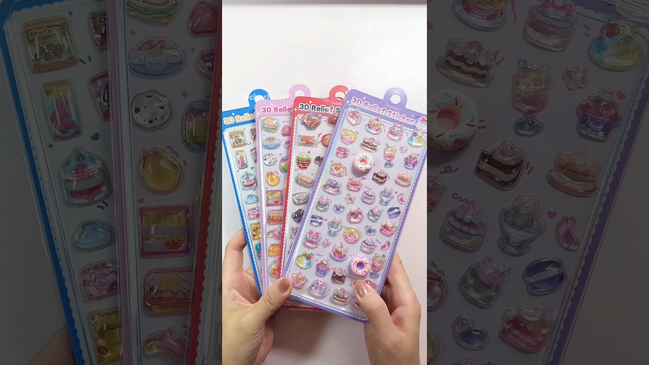 3D Miniature Food Relief Sticker#DIY #art #Handmade #paperdiy