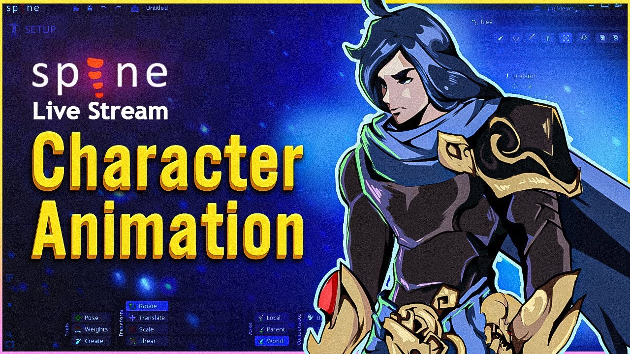 Spine 2D Game Character Animation - Live 19/12/2022