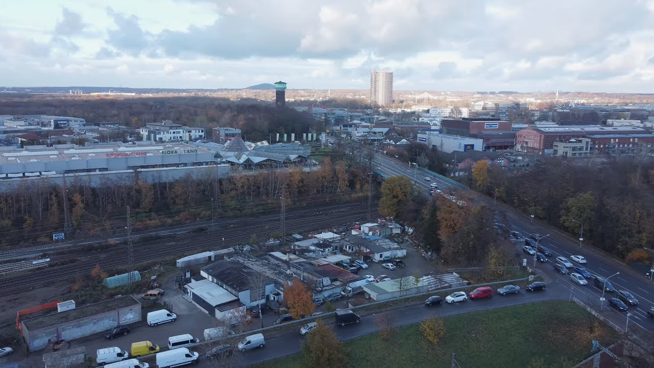 Das Ruhrgebiet von oben: Oberhausen-Altstadt-Marienviertel; Jungfernflug DJI Mini 2 Austauschdrohne