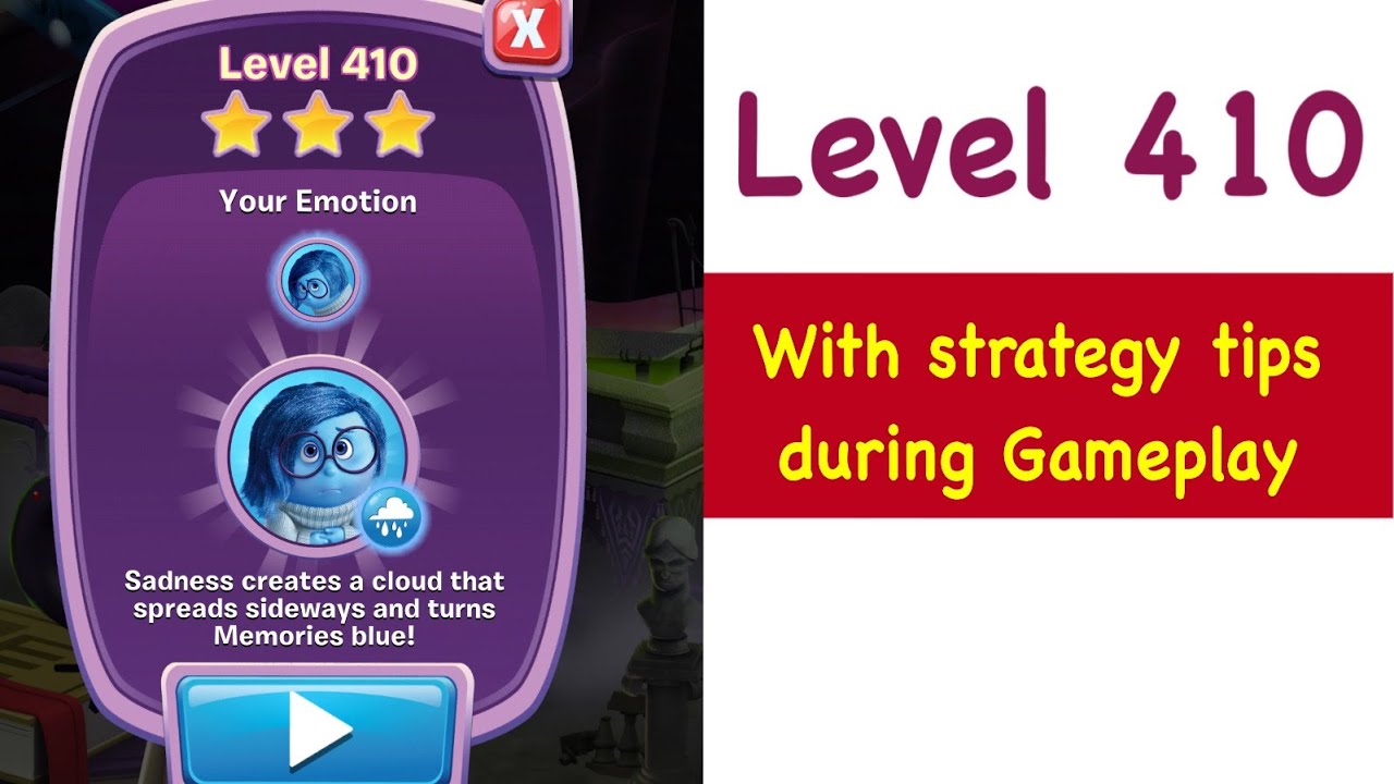 Inside Out Thought Bubbles Level 410 Tips and Strategy Gameplay Walkthrough NO BOOSTERS