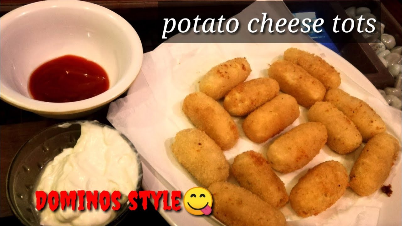 POTATO CHEESE TOTS DOMINOS PIZZA STYLE AT HOME😋👌||Easy potato Snack