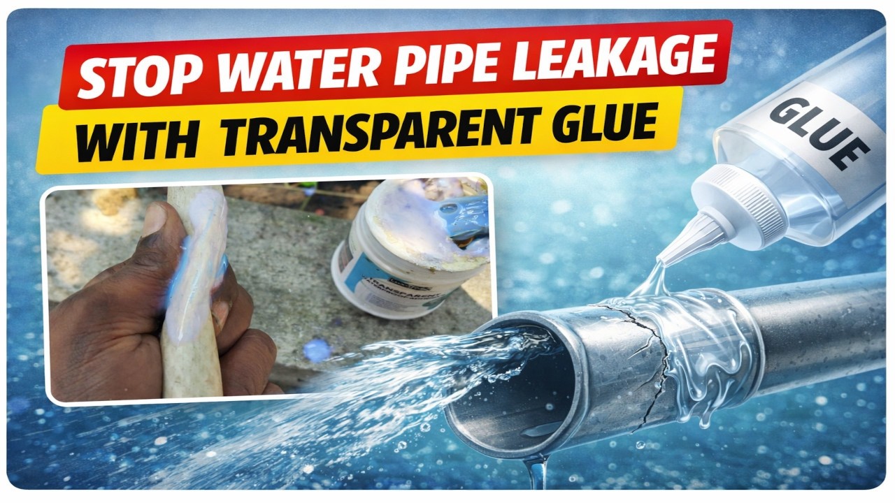 Как остановить протечку водопроводной трубы с помощью прозрачного клея