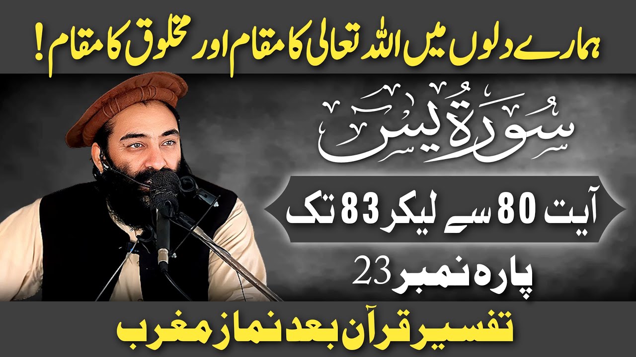 Tarjuma & Tafseer Surah Yaseen Para 23 Ayat 80 To 83 | Mufti Munir Shakir Official