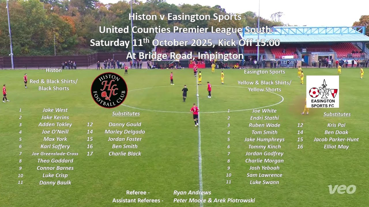 Histon v Easington Sports - UCL (11102025)