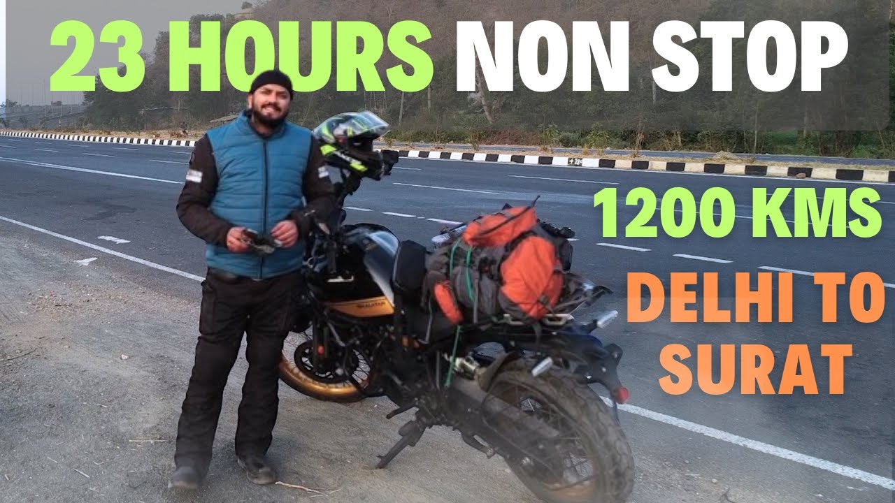 Delhi to Surat in 23 hours on Himalayan 452  | Non Stop Solo Ride | Vaibhav on Wheels