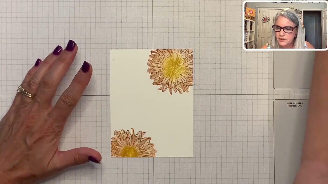 Delicate Dahlias sympathy card
