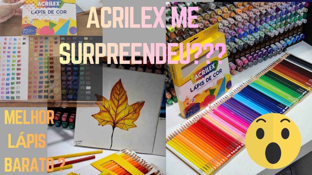 RESENHA Lápis de Cor Acrilex 72 cores