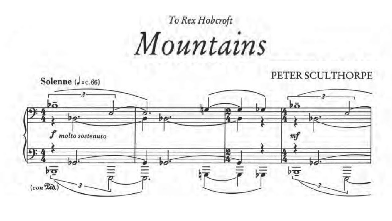 Peter Sculthorpe - Mountains [with score]