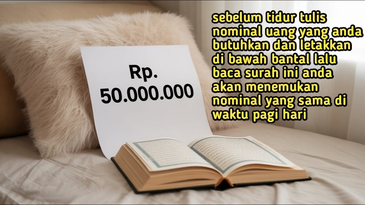 Tulis Nominal Uang yang Anda Butuhkan dan Letakkan di Bawah Bantal, Anda Akan Menemukannya Ketika