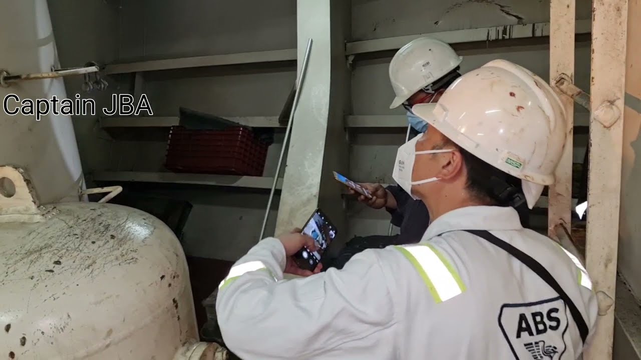 ENGINE ROOM INSPECTION BY ABS SURVEYOR DURING DRYDOCK