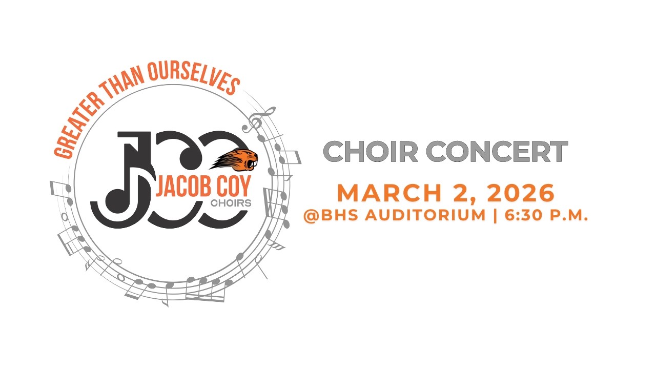 Coy Middle School Choir Concert: March 2, 2026