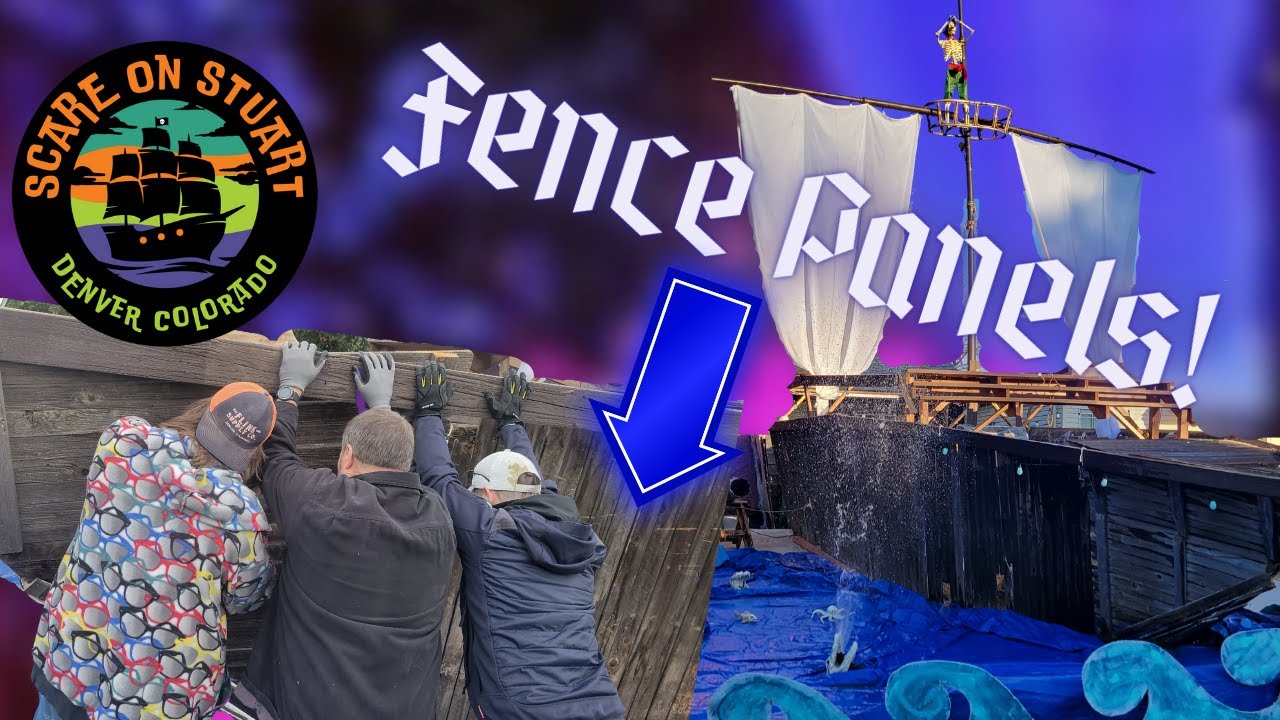 GIANT Pirate Ship from FENCE PANELS! *Renaissance Halloween*DIY*Yard Haunt*Home Haunt