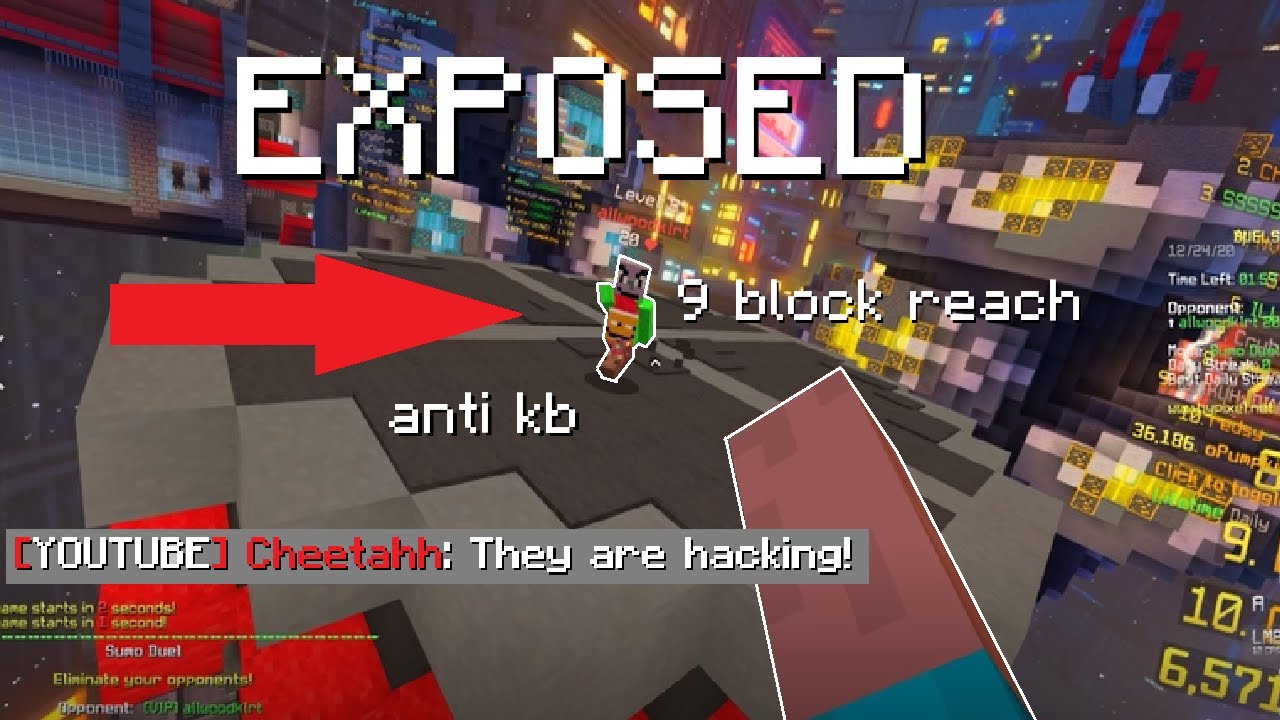 Sumo Hackers EXPOSED - Hypixel Sumo Leader Boards CHEATING!