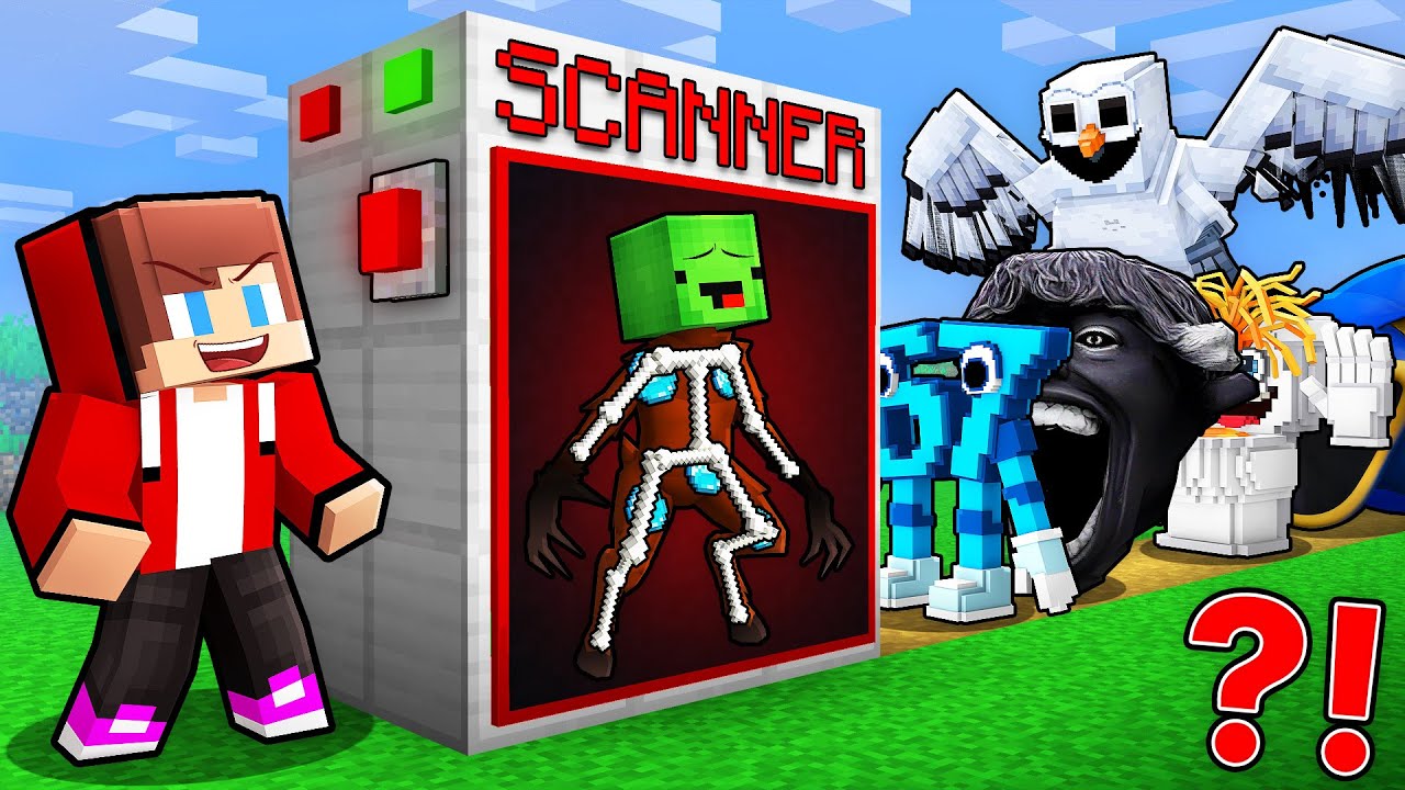 JJ Use a MOB SCANNER To Find Mikey in Minecraft - Maizen