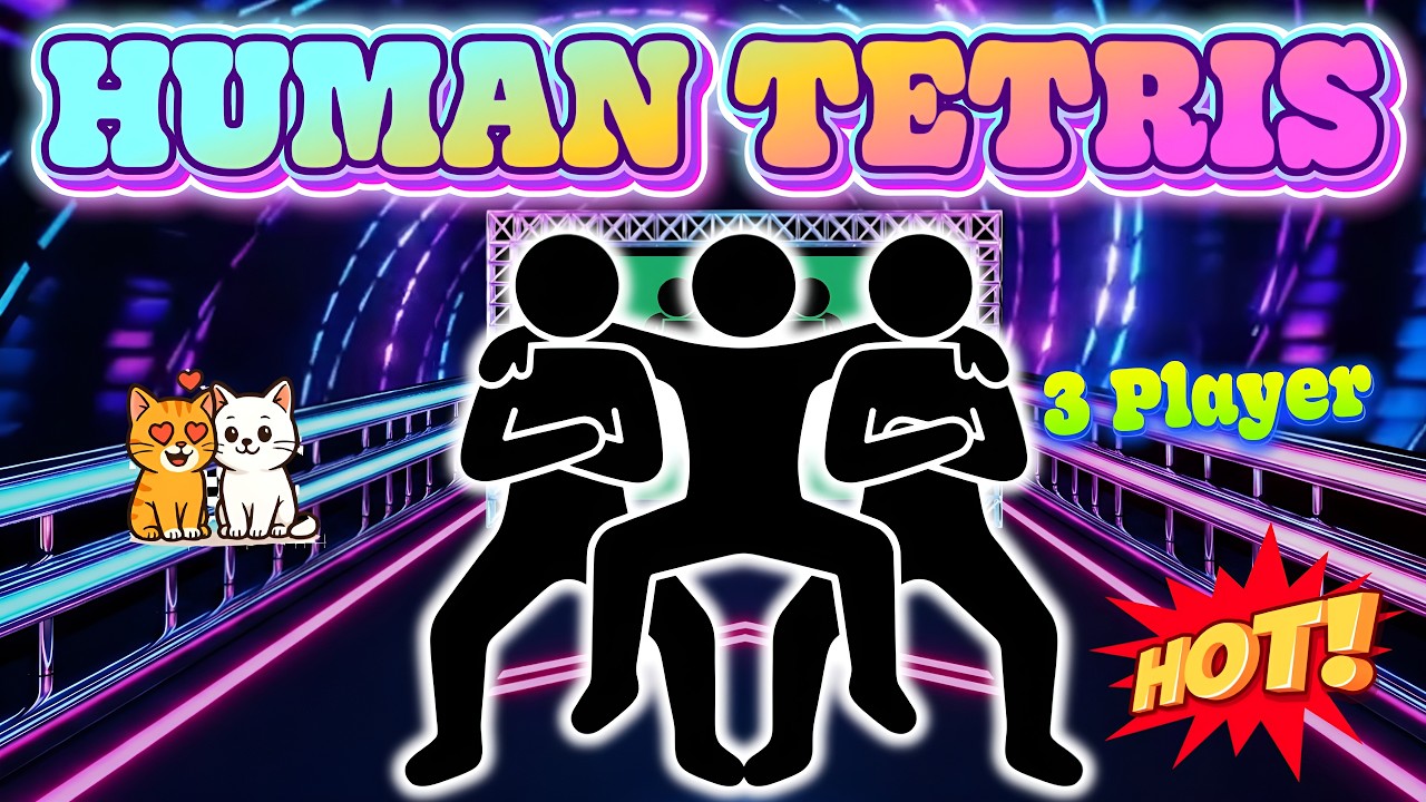 HUMAN TETRIS | 3-Player Co-op | Team Challenge | High-Quality Immersive Interactive Warm-Up #26