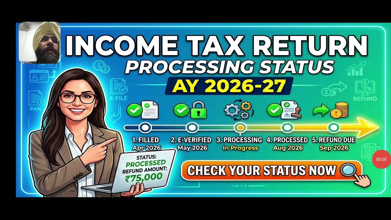 INCOME TAX REFUND LATEST UPDATE ITR PROCESSING UPDATE 2026-27 