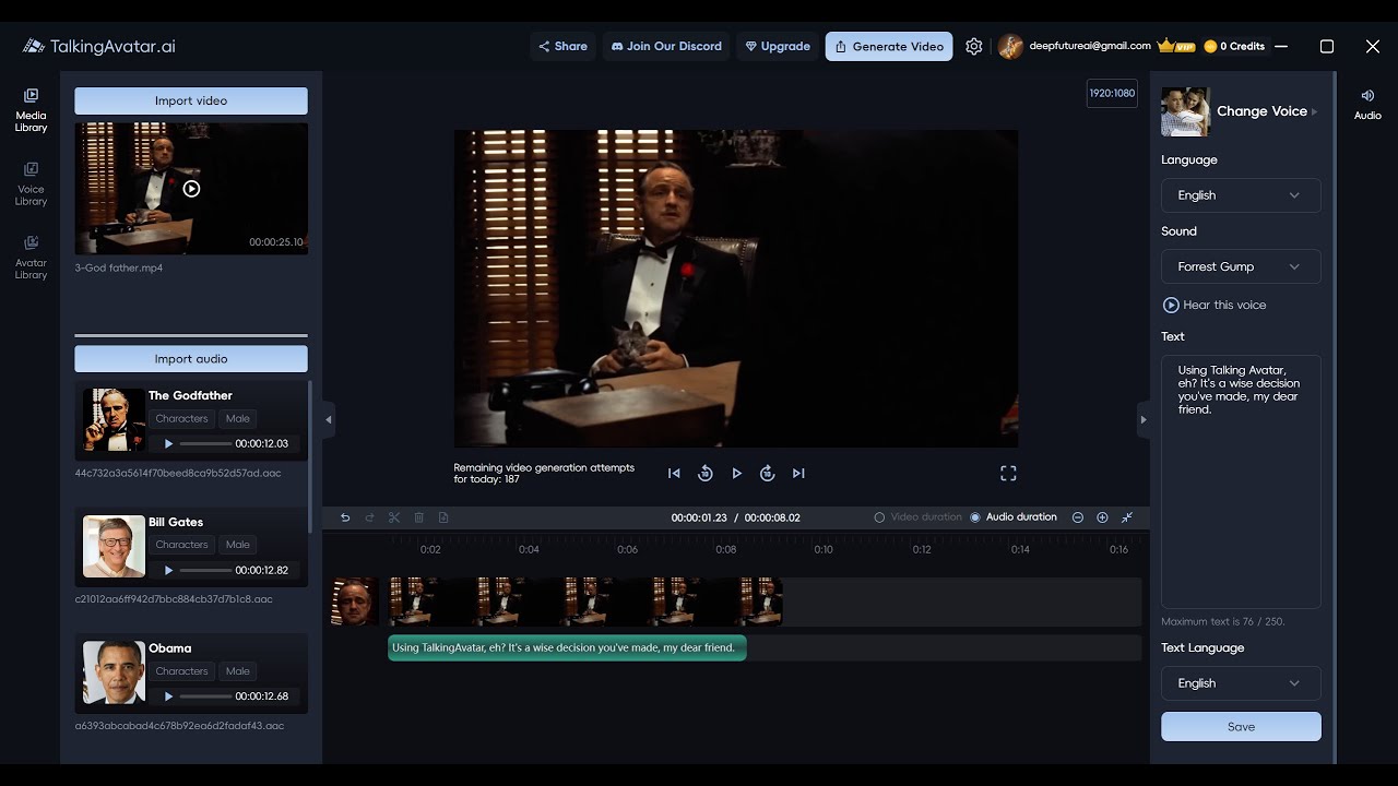 TalkingAvatar.ai: Make any character talk as you want