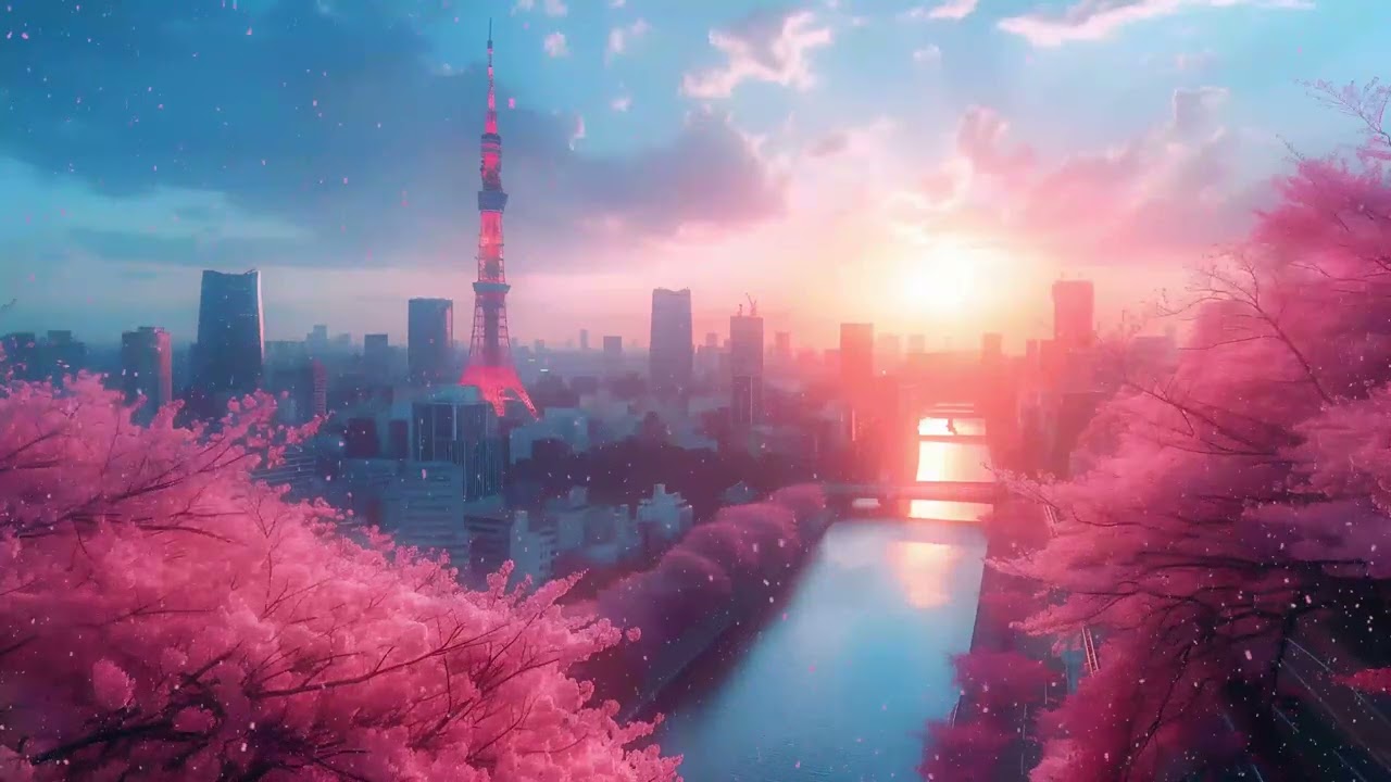 Vaporwave Tokyo Cityscape - Synthwave Chillwave Mix