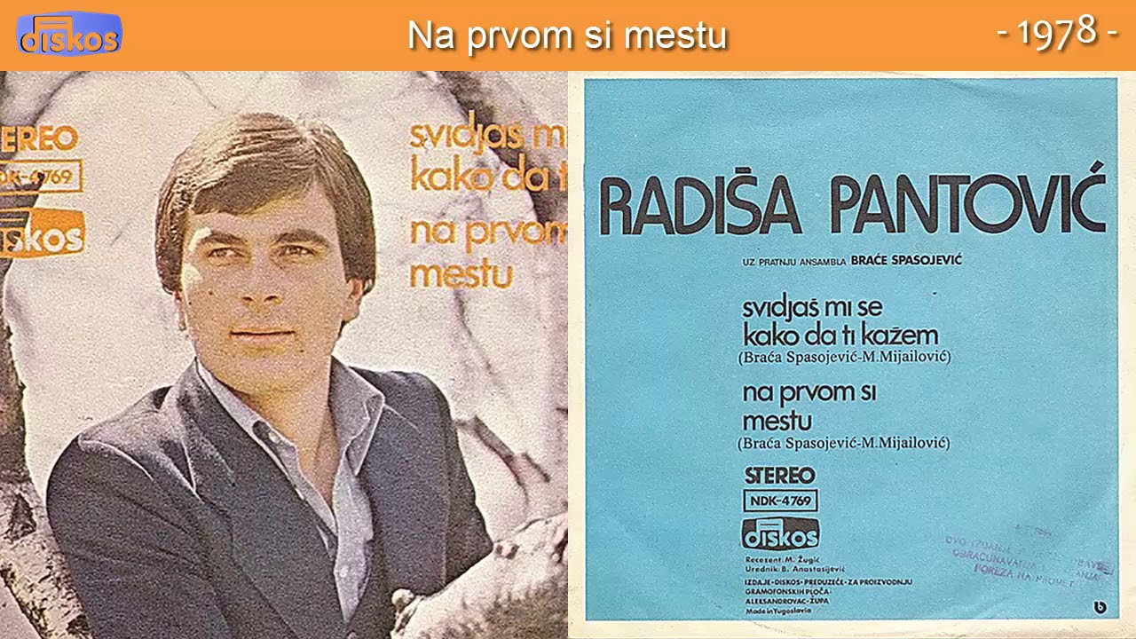 Radisa Pantovic - Na prvom si mestu - (Audio 1978)