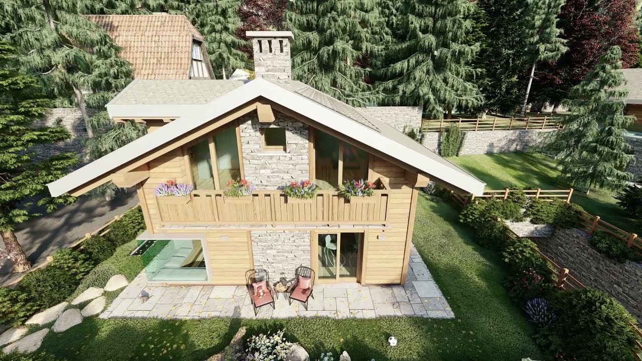 Rendering Nuove ville a Courmayeur