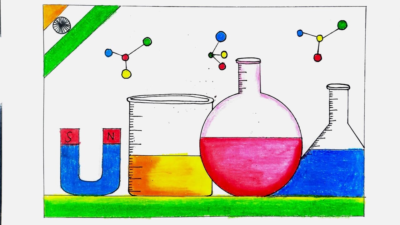 National Science Day Drawing | Science Day Poster Drawing | Happy Science Day Drawing Easy |
