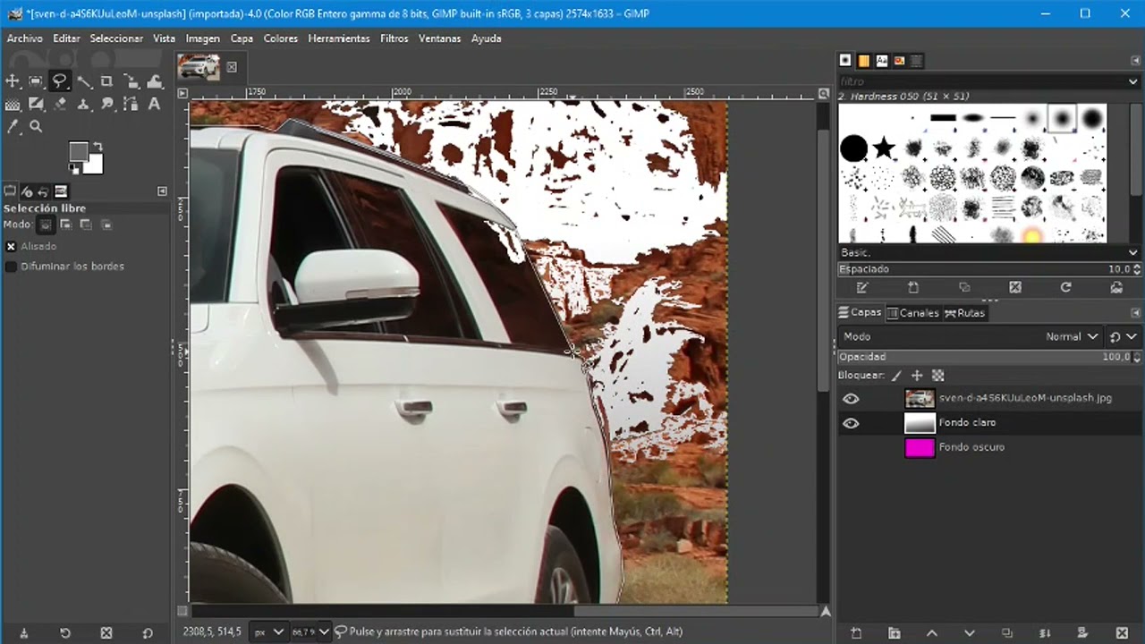 Borrar o cambiar  el fondo de una imagen con Gimp