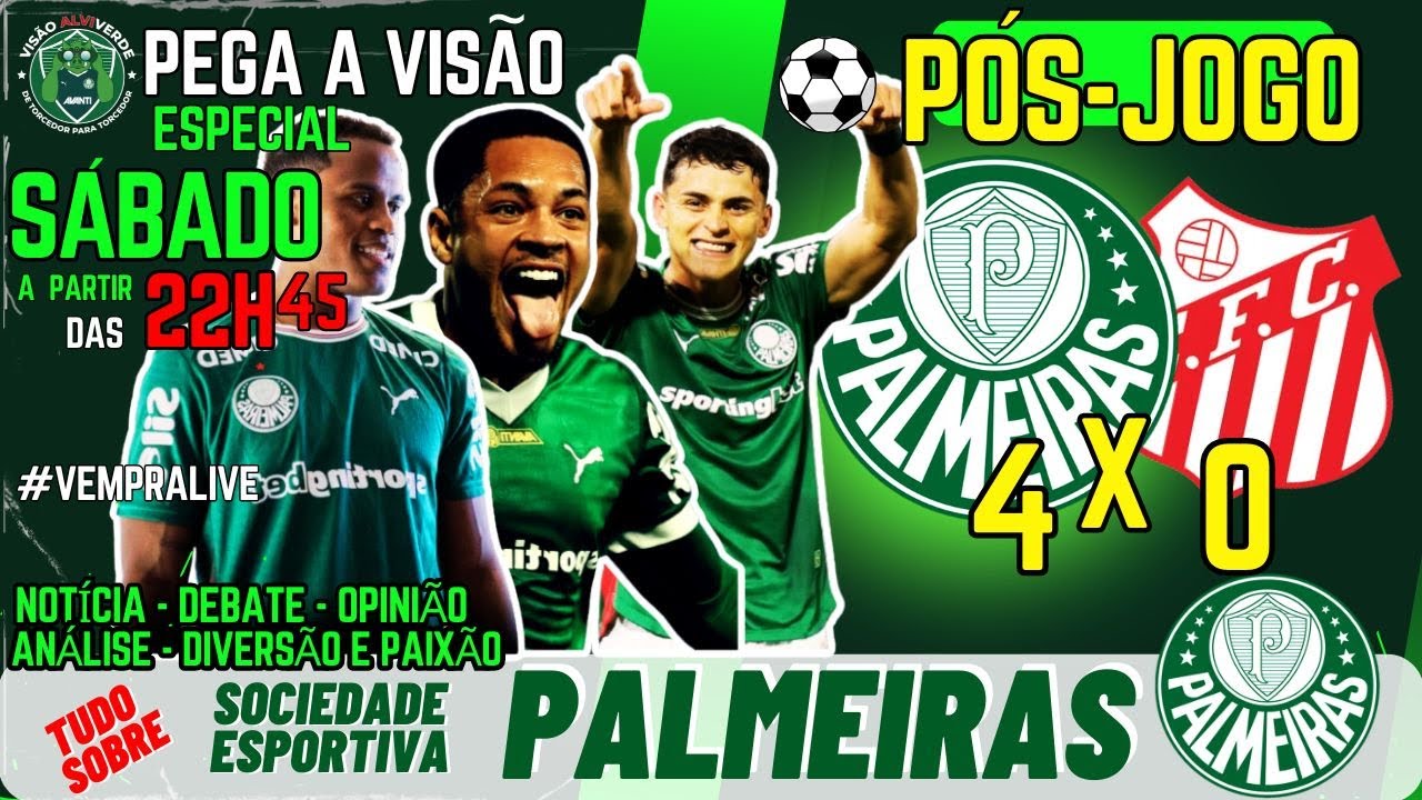 🚨#AOVIVO-LIVE ESPECIAL DE SÁBADO: PÓS-JOGO PALMEIRAS 4X0 CAPIVARIANO | COLETIVA | NOTÍCIAS DO VERDÃO