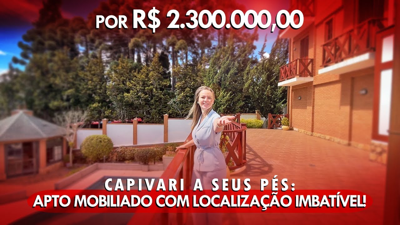 🍁 Apartamento todo mobiliado no Capivari, com piscina e a poucos passos do charmoso centro turístico
