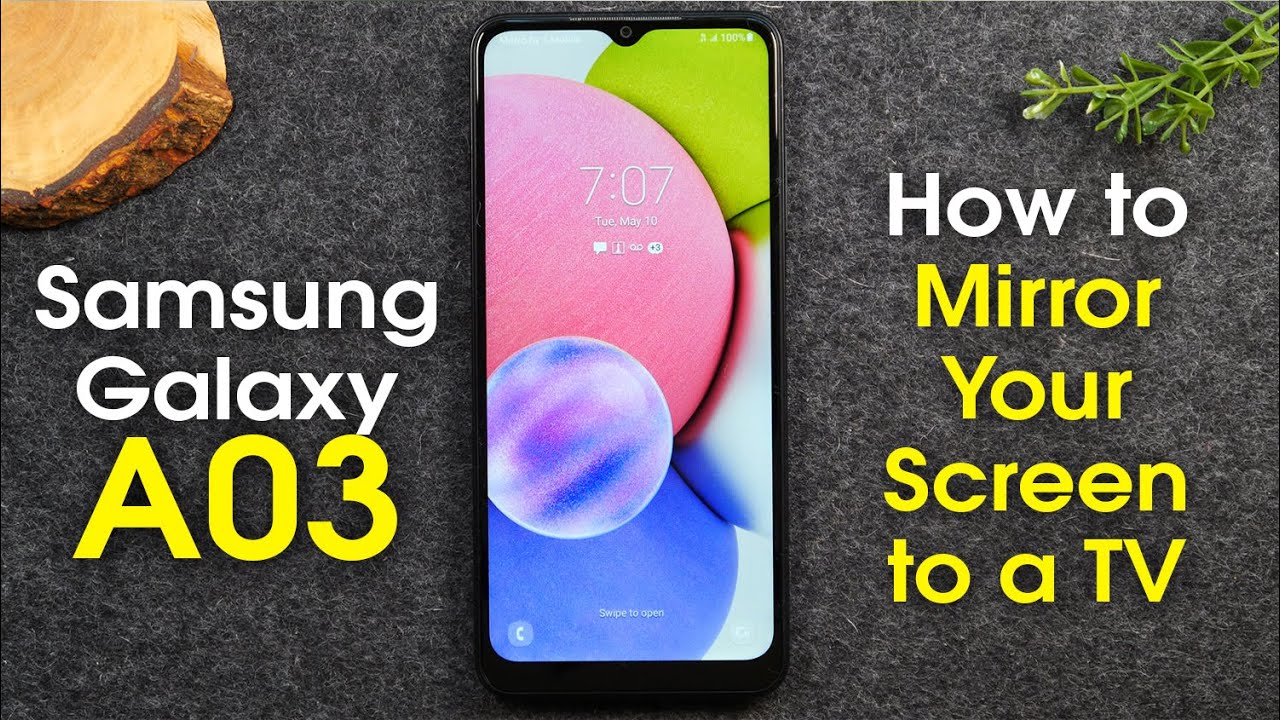 Samsung Galaxy A03s: как транслировать изображение с экрана на телевизор | H2techvideos | Samsung...