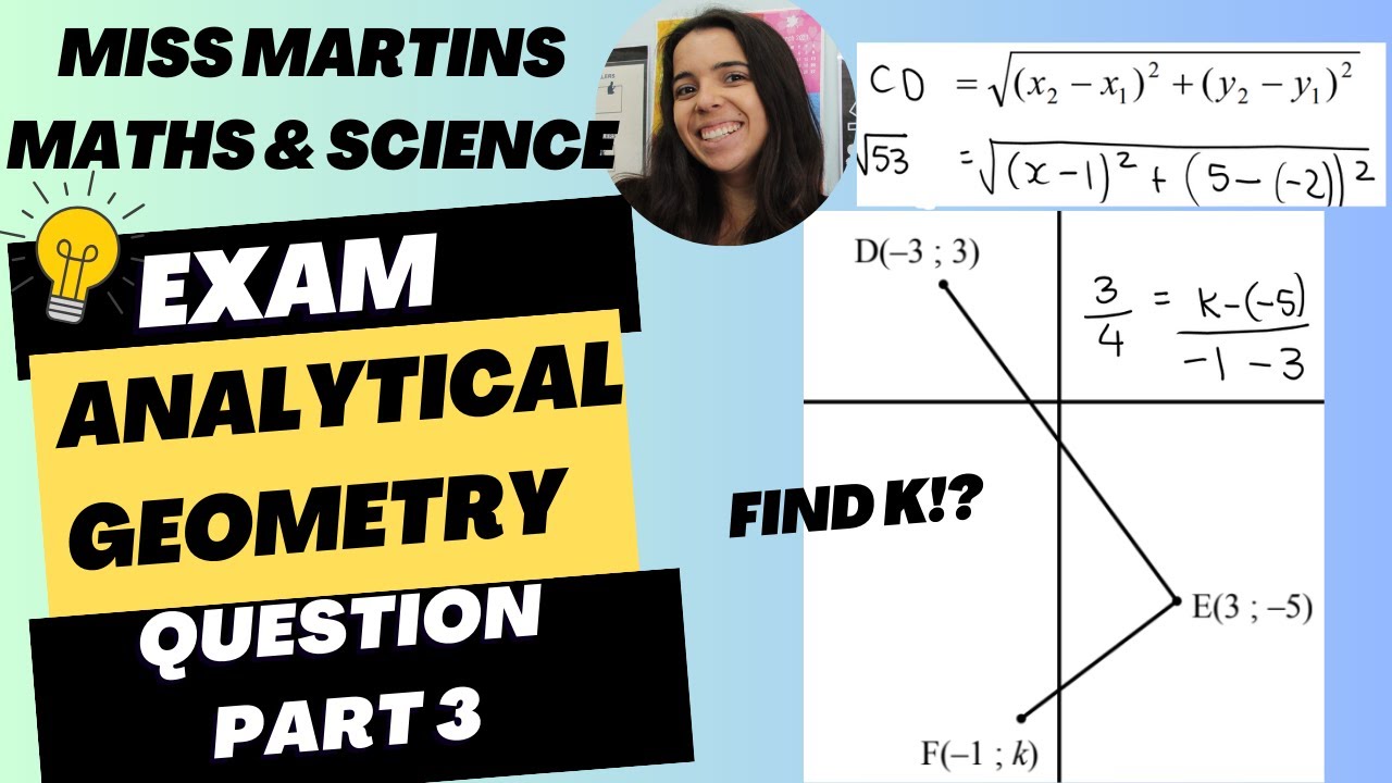 Grade 10 Paper 2 Maths: Analytical Geometry Exam Question PART 2