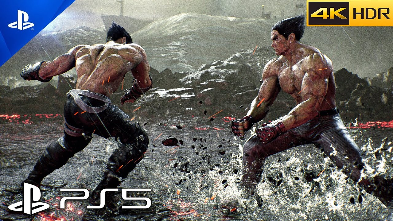 (PS5)TEKKEN 8 - Ангел Джин против Дьявола Казуи. Полный бой | УЛЬТРАреалистичная графика [4K60FPS...