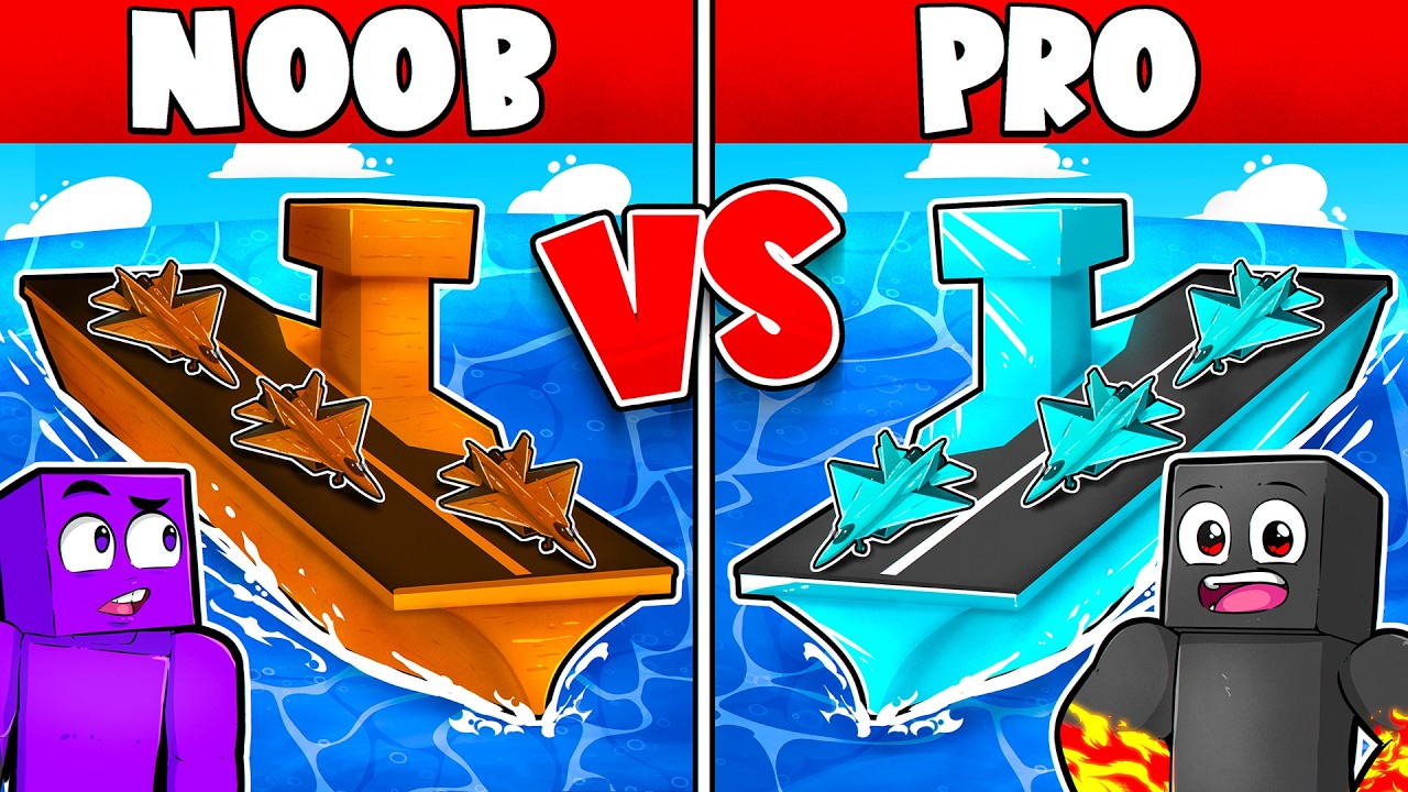 Porta Aviões de NOOB vs PRO no Minecraft