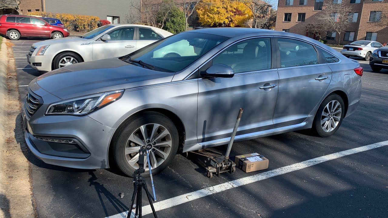 Как заменить передние тормоза на Hyundai Sonata 2015-2019 | замена передних тормозов