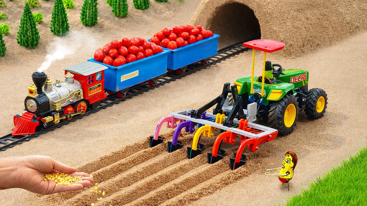 Najbardziej kreatywny lemiesz do pługa do ciągnika John Deere | Mini maszyny rolnicze | Mini trak...