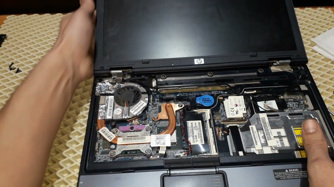 Как разобрать и почистить ноутбук HP Compaq 6910p👍👍👍