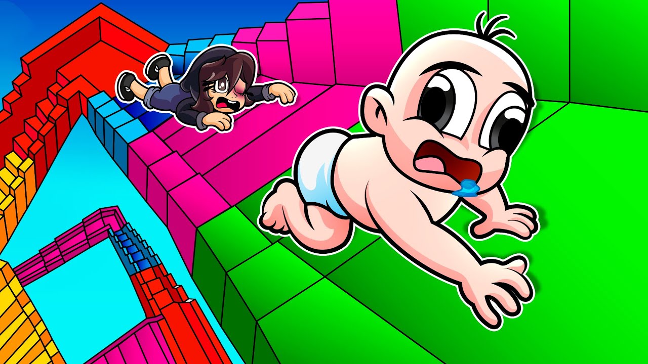 ¡ESCALERAS INFINITAS hacia la MUERTE! ☠️😱 BEBE NOOB y BEBE NOOBSI enfrentan el TERROR en ROBLOX"